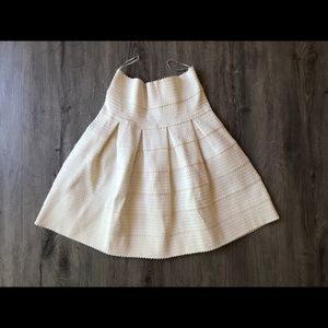 High waisted poly/span skirt